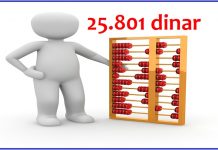 Najniža osnovica doprinosa od 1. januara 2020. iznosi 25.801 dinar